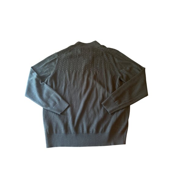 Turnbury Mens Extra Fine Merino Wool Sweater Black Size L - Picture 5 of 6